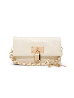 Aldo - Beige Synthetic Solid Slingbag with Detachable Strap