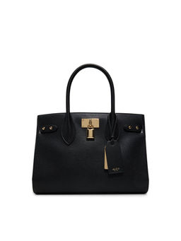 Aldo - Black Synthetic Solid Handbag with Detachable Strap