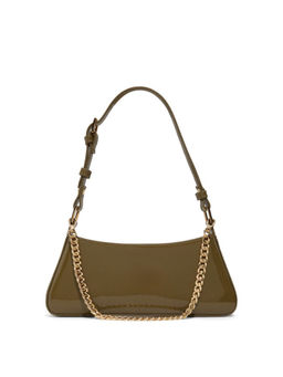 Aldo - Olive Synthetic Solid Handbag with Detachable Chain Strap and Strap