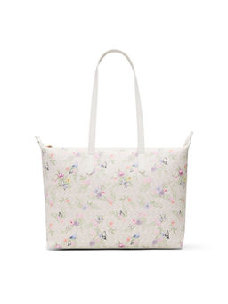 Call It Spring - White Synthetic Floral Tote Bag