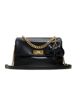 Aldo - Black Synthetic Solid Slingbag with Detachable Strap