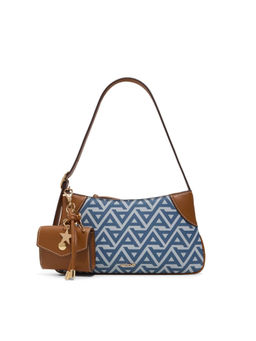 Aldo - Blue Synthetic Printed Handbag with Detachable Coin Pouch