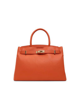 Call It Spring - Orange Synthetic Solid Handbag with Detachable Strap
