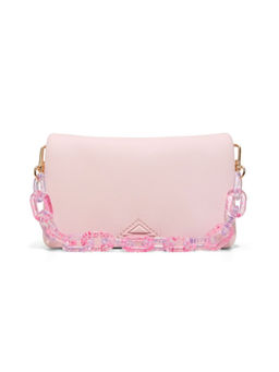 Aldo - Pink Synthetic Solid Slingbag with Detachable Strap