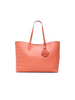 Call It Spring - Peach Synthetic Printed Tote Bag