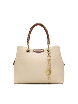 Aldo - Beige Synthetic Solid Handbag with Detachable Strap
