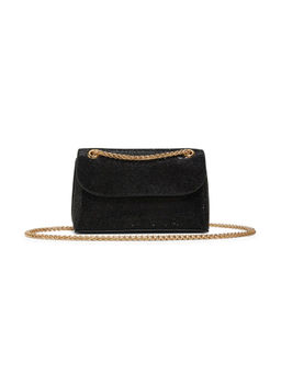 Call It Spring - Black Synthetic Textured Slingbag