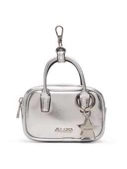 Aldo - Silver Synthetic Solid Detachable Coin Pouch Charn
