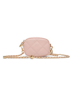 Aldo - Pink Synthetic Textured Slingbag with Detachable Strap