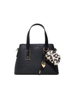 Aldo - Black Synthetic Solid Handbag with Detachable Strap