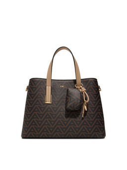 Aldo - Brown Synthetic Printed Handbag with Detachable Strap