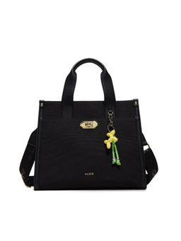 Aldo - Black Synthetic Solid Tote Bag with Detachable Strap
