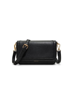 Call It Spring - Black Synthetic Solid Slingbag with Detachable Strap