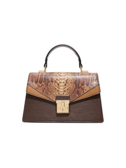 Aldo - Brown Synthetic Animal Print Handbag with Detachable Strap