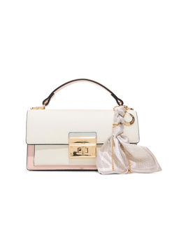 Aldo - White Synthetic Colorblock Handbag with Detachable Strap