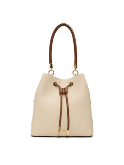 Aldo - Beige Synthetic Solid Bucket Bag