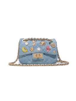 Aldo - Blue Synthetic Textured Slingbag