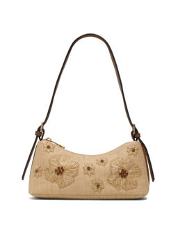 Call It Spring - Beige Synthetic Floral Handbag