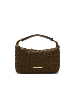 Aldo - Brown Synthetic Textured Handbag with Detachable Strap