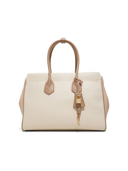 Call It Spring - Beige Synthetic Colorblock Handbag