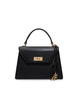 Aldo - Black Synthetic Solid Handbag with Detachable Strap