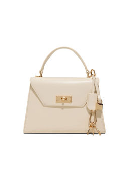 Aldo - White Synthetic Solid Handbag with Detachable Strap
