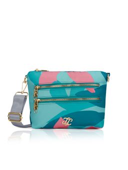 Lavie Signature - Teal Synthetic Leather Printed Slingbag