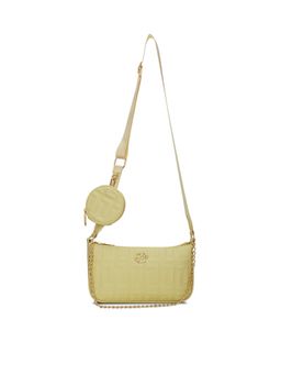 Lavie Signature - Green Synthetic Leather Textured Handbag