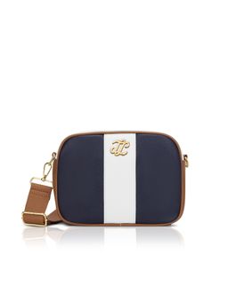Lavie Signature - Navy Blue Synthetic Leather Colorblock Slingbag