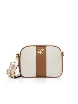 Lavie Signature - Off White Synthetic Leather Colorblock Slingbag
