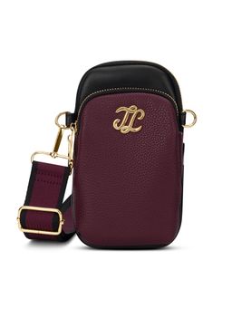 Lavie Signature - Wine Synthetic Leather Colorblock Slingbag with Detachable Strap