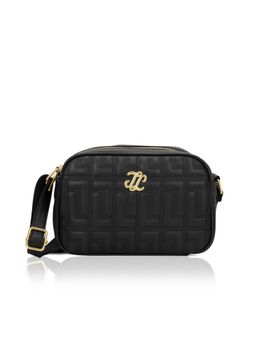 Lavie Signature - Black Synthetic Leather Textured Slingbag