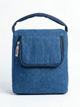 THE PURANI JEANS - Blue Denim Solid Lunch Bag