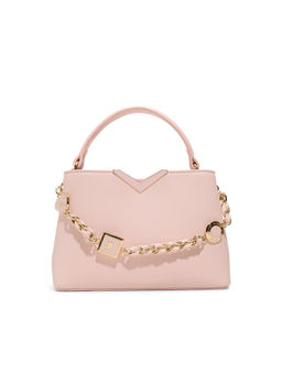 Aldo - Pink Synthetic Solid Handbag with Detachable Strap