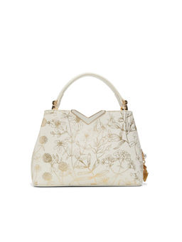 Aldo - White Synthetic Floral Handbag with Detachable Strap