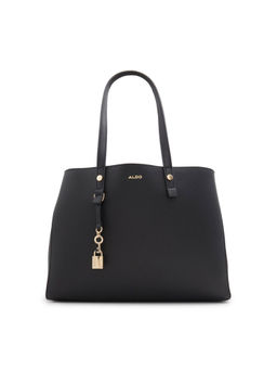 Aldo - Black Synthetic Solid Handbag with Detachable Strap