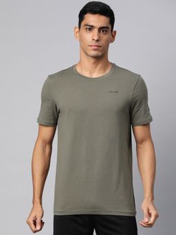 Alcis - Olive Solid Stretchex Slim Fit T-Shirt