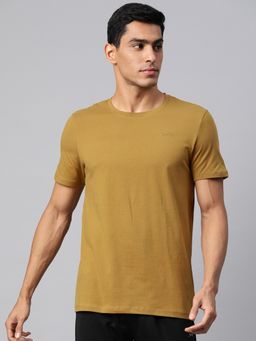 Alcis - Yellow Solid Stretchex Slim Fit T-Shirt