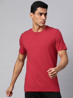Alcis - Red Solid Stretchex Slim Fit T-Shirt