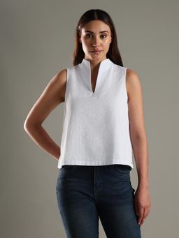 Tommy Hilfiger - Regular Fit Cotton High Neck Top