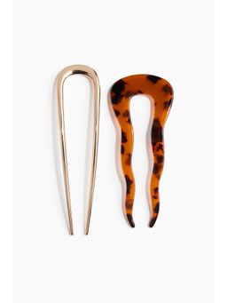 H&M - Women Brown 2-Pack Hair Sticks