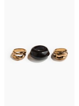 H&M - Women Gold 3-Pack Rings