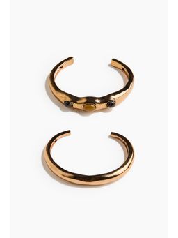 H&M - Women Gold 2-Pack Cuff Bracelets