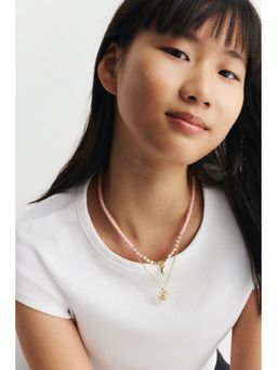 H&M - Girls Pink Two-Strand Charm Necklace