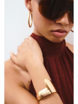H&M - Women Gold Asymmetric Hinged Bangle