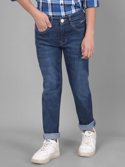 CRIMSOUNE CLUB - Boys Blue Light Fade Jeans
