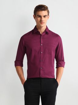 Arrow Sports - Wine Solid Regular Shirt