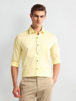 Arrow Sports - Yellow Solid Regular Shirt
