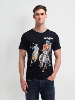 U.S. Polo Assn. Denim Co. - Black Muscle Fit Brand Graphic Print T-Shirt