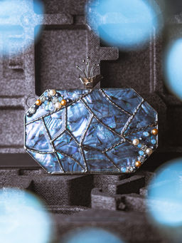 NR by Nidhi Rathi - Embellished Blue Clutch